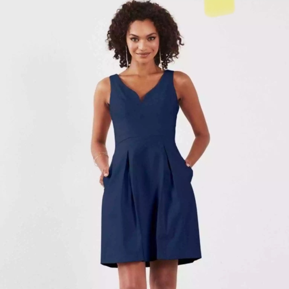 Weddington Way Vivien Bridesmaid Dress in Navy Blue Women Size 2